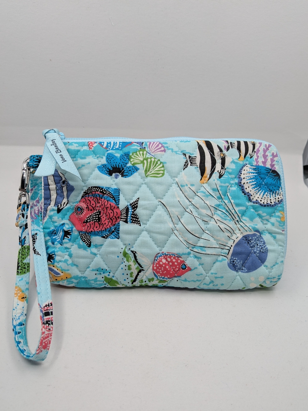 Vera Bradley Antilles Treasure Coin Purse Wristlet Wallet Blue